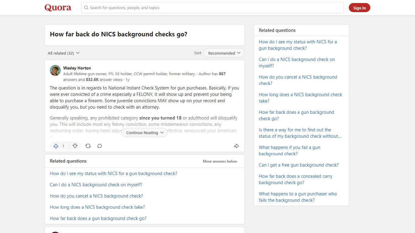 How far back do NICS background checks go? - Quora
